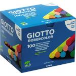 (0.06 EUR / Stück) Giotto Tafelkreide Robercolor 539000 10x10er Karton farbig sortiert rund 10x80mm 8000825967559 Giotto 100 Stück