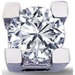 Weiße Runde Diamant Ohrringe aus Weißgold 14 Karat mit Diamant für Herren 