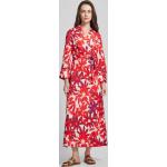 Rote Blumenmuster 0039 ITALY Maxi Wickelkleider für Damen Größe XS 