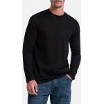 Schwarze Langärmelige Pierre Cardin Rundhals-Ausschnitt T-Shirts aus Jersey für Herren Größe XXL 