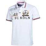 Weiße Bestickte 1. FC Köln Herrenpoloshirts & Herrenpolohemden mit Köln-Motiv aus Baumwolle Größe S 