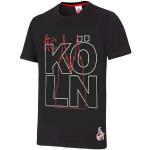 Reduzierte Schwarze 1. FC Köln T-Shirts mit Köln-Motiv aus Baumwolle für Herren Größe 3 XL 