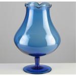 Blaue Vintage Teelichthalter aus Glas 