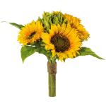 Gelbe Runde Kunstblumen mit Sonnenblumenmotiv 