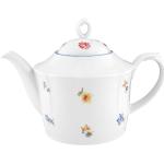 Reduzierte Weiße Blumenmuster Seltmann Weiden Haushalt Sonate Teekannen aus Porzellan mikrowellengeeignet 