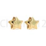 Goldene Sterne Ohrclips aus Gold 18 Karat handgemacht 