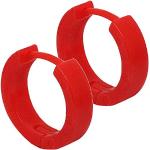 Rote Tumundo Runde Klappcreolen aus Kunststoff für Damen 