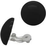 Schwarze Ohrclips aus Kunststoff für Damen 2-teilig 