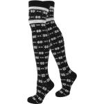 Schwarze Normani Overknee-Strümpfe aus Baumwolle für Damen Einheitsgröße für den für den Winter 