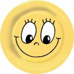 Braune Emoji Smiley Runde Schalen & Schüsseln aus Pappe lebensmittelecht 100-teilig 