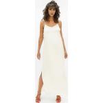 Weiße Maxi Nachhaltige V-Ausschnitt Sommerkleider ohne Verschluss für Damen Größe L 