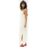 Weiße Maxi Nachhaltige V-Ausschnitt Sommerkleider ohne Verschluss für Damen Größe M 