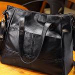Reduzierte Schwarze SheIn Lederhandtaschen aus Leder für Damen 
