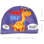 1 Stück Coole Badekappen für Jungen (Alter: 2-5 Jahre) - Dino und Wal - 100% Nylon und 0% Ziepen - Kinder Schwimmkappe Haube