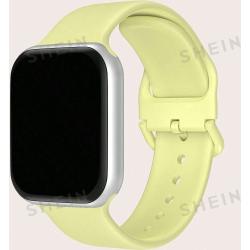 1 Stück Frauen Männer Gelb Silikon Apple Watch Band 45/49/38/40/41/42/44mm, kompatibel mit Apple Watch Ultra/SE/9/8/7/6/5/4/3/2/1 Apple Watch Armband