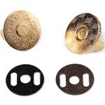 10 Magnet-Verschlüsse rund, Taschen Schloss Verschluss, Farbwahl, Farbe:gold, Größe:18-18mm