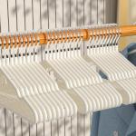 Anthrazitfarbene Minimalistische Rutschfeste Kleiderbügel aus Draht 10-teilig 