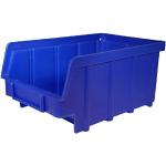 30 Stapelboxen PP Kunststoff Gr.4 blau Sichtlagerkästen Stapelkästen Lagerbox