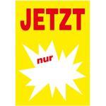 10 Werbeplakate"JETZT nur" DIN A4 gelb/rot mit Textfeld, Kundenstopper - Aufsteller - Plakate - Plakatkarton [P-A4-15]