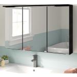Reduzierte Graue Moderne Rechteckige Spiegelschränke aus Holz LED beleuchtet Breite 0-50cm, Höhe 100-150cm 
