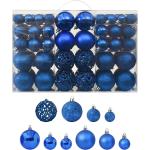 Blaue vidaXL Weihnachtskugeln aus Kunststoff 100-teilig 