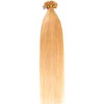 100 x 1,0g glatte indische Remy 100% Echthaar-Strähnen/U-tip/Extensions/Haarverlängerung mit Keratinbondings 60 cm #24 Blond - blonde