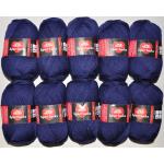 1000g (10 x 100g) Sockenwolle Sport Socks Red Heart 4-fach filzfrei dunkelblau