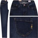 Dunkelblaue Blue Fire Slim Fit Jeans aus Denim für Damen 