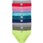 Lachsfarbene Basic-Slips mit Tiermotiv aus Baumwolle für Damen Übergrößen 10-teilig 