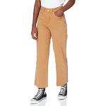 Kamelbraune Tom Tailor Denim High Waist Jeans mit Reißverschluss aus Denim für Damen Größe S 