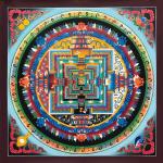 Quadratische Luftbilder mit Mandala-Motiv 