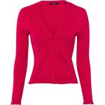Rote Unifarbene Zero Mini Damencardigans & Damenstrickjacken Cropped Größe S 