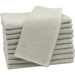 Graue Gästehandtücher aus Baumwolle maschinenwaschbar 30x50 10-teilig 