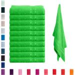 10er Set Handtücher Duschtücher Badetücher Saunatücher Frottee 100 Baumwolle, Größe:Badetuch 100x150cm, Farbe:Apfelgrün