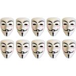 10er Set V wie Vendetta Maske | Guy Fawkes | Halloween Fasching Maske
