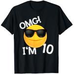 Schwarze Emoji Kinder T-Shirts 