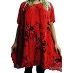 Rote Blumenmuster Blusenshirts & Schlusen für Damen Einheitsgröße 
