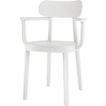 Weiße Minimalistische Thonet Designer Stühle aus Holz mit Armlehne 