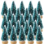 Blaue Mini Weihnachtsbäume & Tisch Weihnachtsbäume aus Kunststoff 12-teilig 