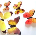 Violette Wandtattoos Kinderzimmer mit Insekten-Motiv aus Kunststoff 8-teilig 