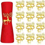 Reduzierte Goldene Tischdeko Hochzeit mit Hirsch-Motiv glänzend aus vergoldet 12-teilig 