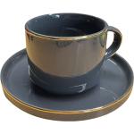 Graue Moderne Kaffeetassen-Sets aus Porzellan 12-teilig 6 Personen 
