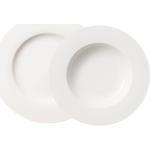 Reduzierte Weiße Minimalistische Villeroy & Boch Twist White Tafelservice aus Keramik 12-teilig 