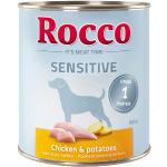 12 x 800g Huhn & Kartoffel Rocco Sensitive Hundefutter nass