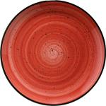 Rotes Bonna Rundes Porzellan-Geschirr aus Porzellan mikrowellengeeignet 