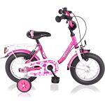 12 Zoll Kinderfahrrad Fahrrad Mädchen Kinderrad Mädchenfahrrad Rad lila weiss 