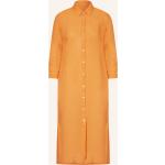 Orange 120% LINO Leinenkleider aus Leinen für Damen Größe S 