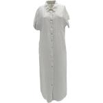 Weiße 120% LINO Shirtkleider für Damen Größe L für den für den Sommer 