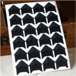 Reduzierte Schwarze Stickeralben aus Papier 24-teilig 