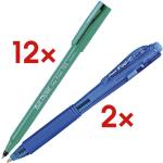 Grüne Pentel Kugelschreiber 12-teilig 